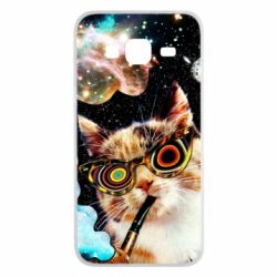 Чохол для Samsung J3 2016 The cat smokes a pipe - PrintSalon