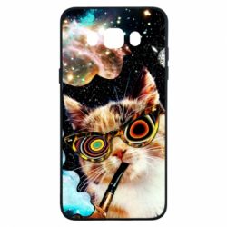Чохол для Samsung J7 2016 The cat smokes a pipe - PrintSalon