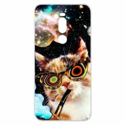 Чохол для Meizu Note 8 The cat smokes a pipe - PrintSalon