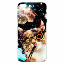 Чохол для iPhone 7 Plus The cat smokes a pipe - PrintSalon