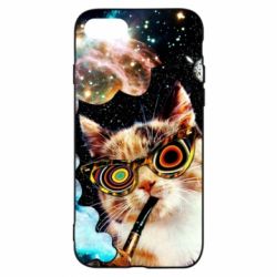 Чохол для iPhone 8 The cat smokes a pipe - PrintSalon