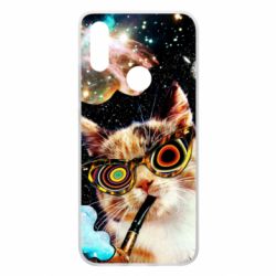 Чохол для Xiaomi Redmi 7 The cat smokes a pipe - PrintSalon