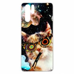 Чохол для Huawei P30 Pro The cat smokes a pipe - PrintSalon
