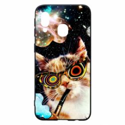 Чохол для Samsung A40 The cat smokes a pipe - PrintSalon