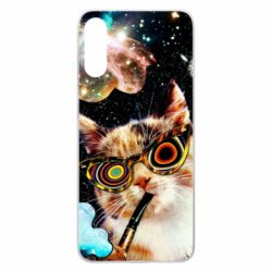 Чохол для Samsung A70 The cat smokes a pipe - PrintSalon