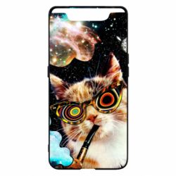 Чохол для Samsung A80 The cat smokes a pipe - PrintSalon
