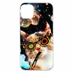 Чохол для iPhone 11 Pro The cat smokes a pipe - PrintSalon