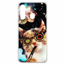 Чохол для Samsung M40 The cat smokes a pipe - PrintSalon
