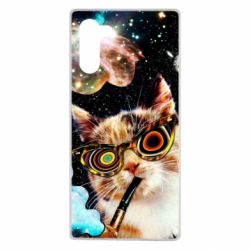 Чохол для Samsung Note 10 The cat smokes a pipe - PrintSalon