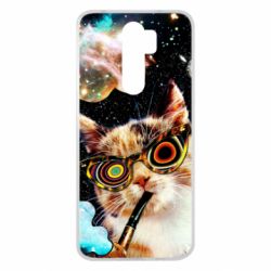 Чохол для Xiaomi Redmi Note 8 Pro The cat smokes a pipe - PrintSalon