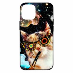 Чохол для iPhone 12 mini The cat smokes a pipe - PrintSalon