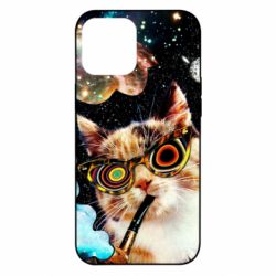 Чохол для iPhone 12 Pro Max The cat smokes a pipe - PrintSalon