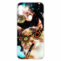 Чохол для Samsung A11 / M11 The cat smokes a pipe - PrintSalon