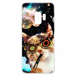 Чохол для Samsung S9 The cat smokes a pipe - PrintSalon