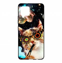 Чохол для Samsung A42 5G The cat smokes a pipe - PrintSalon
