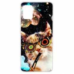 Чохол для Samsung A51 The cat smokes a pipe - PrintSalon