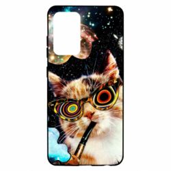 Чохол для Samsung A52 5G The cat smokes a pipe - PrintSalon