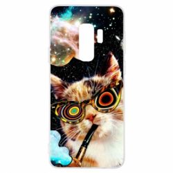 Чохол для Samsung S9+ The cat smokes a pipe - PrintSalon