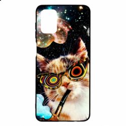 Чохол для Samsung M51 The cat smokes a pipe - PrintSalon
