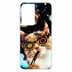 Чохол для Samsung S21 The cat smokes a pipe - PrintSalon