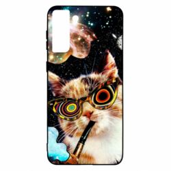 Чохол для Samsung S21+ The cat smokes a pipe - PrintSalon