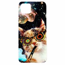 Чохол для Oppo A92sThe cat smokes a pipe - PrintSalon