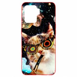 Чохол для Oppo Reno 5 Lite The cat smokes a pipe - PrintSalon