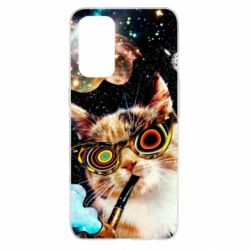 Чохол для Oppo Reno 5 4G The cat smokes a pipe - PrintSalon