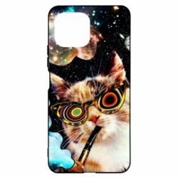 Чохол для Xiaomi Mi11 Lite The cat smokes a pipe - PrintSalon