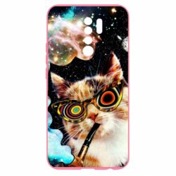 Чохол для Xiaomi Redmi 9 The cat smokes a pipe - PrintSalon