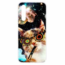 Чохол для Realme 6 The cat smokes a pipe - PrintSalon