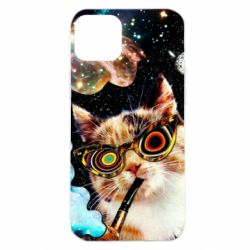 Чохол для iPhone 14 Plus The cat smokes a pipe - PrintSalon