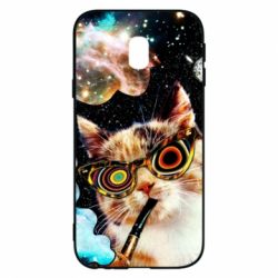 Чохол для Samsung J3 2017 The cat smokes a pipe - PrintSalon