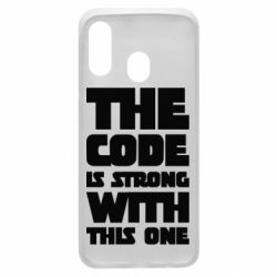 Чехол для Samsung A40 The code is strong with this one - PrintSalon