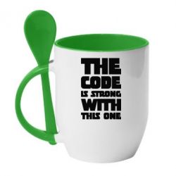 Чашка с ложкой The code is strong with this one - PrintSalon