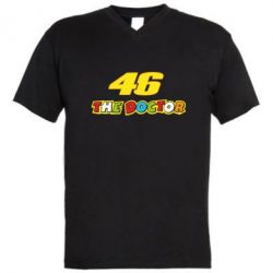 Мужская футболка  с V-образным вырезом The Doctor Rossi 46 - PrintSalon