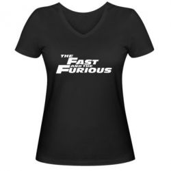 Жіноча футболка з V-подібним вирізом The Fast and the Furious - PrintSalon