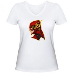 Женская футболка с V-образным вырезом The Flash - PrintSalon