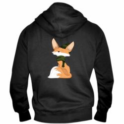 Мужское худи на молнии The Fox in the Hat - PrintSalon