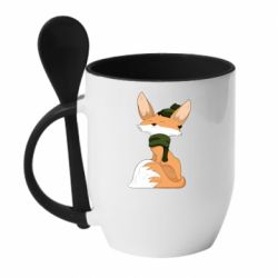 Чашка с ложкой The Fox in the Hat - PrintSalon