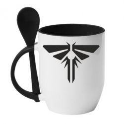 Чашка с ложкой The Last of Us Fireflies - PrintSalon