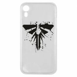 Чехол для iPhone XR The last of us spray logo