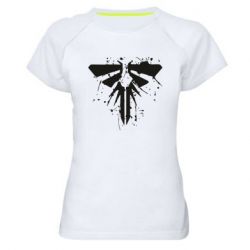 Женская футболка для спорта The last of us spray logo - PrintSalon