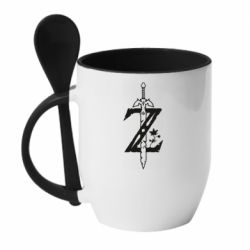Чашка з ложкою The Legend of Zelda Logo - PrintSalon
