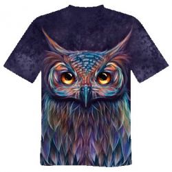Мужская футболка 3D The Magic Owl - PrintSalon