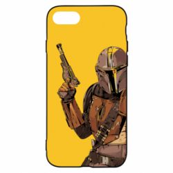 Чохол для iPhone 7 The Mandalorian  background yellow - PrintSalon