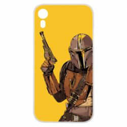 Чохол для iPhone XR The Mandalorian  background yellow - PrintSalon
