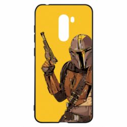 Чохол для Xiaomi Pocophone F1 The Mandalorian  background yellow - PrintSalon