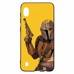 Чехол для Samsung A10 The Mandalorian background yellow
