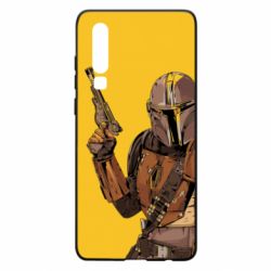 Чохол для Huawei P30 The Mandalorian  background yellow - PrintSalon